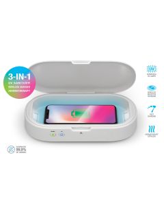 The sanitizing UV-C light kills up to 99.9% of germs keeping your phone squeaky clean. 
