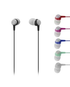 Keep things simple with these classic earbuds featuring inline volume, microphone, tangle resistant cord and a noise isolating design. Pick a color to match your style and listen to your favorite music with ease.
