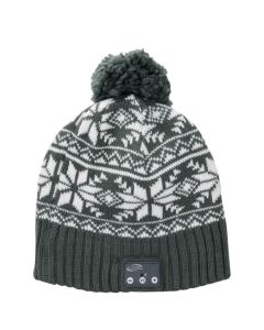 	Stay warm while you listen to your favorite music or podcasts with iLive's Wireless Music Beanie. This on trend beanie with knit pom-pom lets you listen and take calls without wires. Simply pair your device to the beanie using Bluetooth and enjoy hours of your favorite audio. The cap includes built-in controls (volume up/down, skip forward/back, play/pause, power/pairing, answer phone/redial) so you can keep your phone in your pocket and your hands warm, all while staying in control. The included Micro-USB cable makes charging a breeze so you can rock on all winter long. 