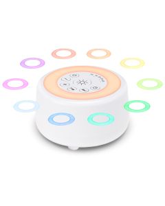 Turn on this white noise machine and drift away to dream land. 