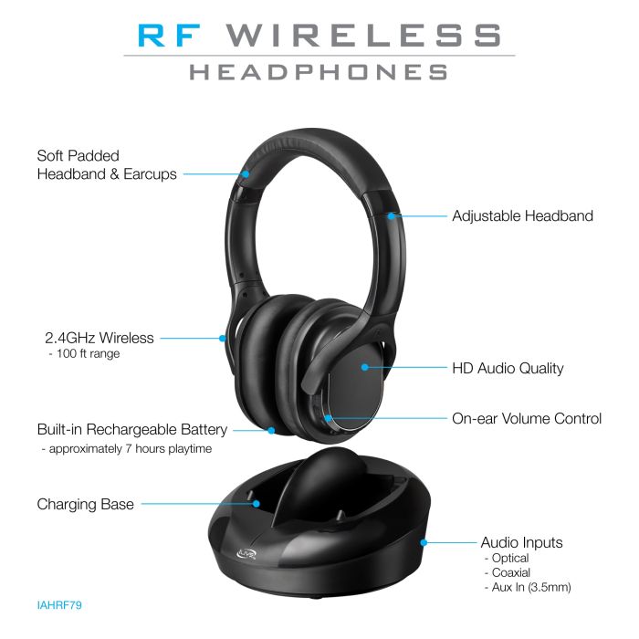RF Wireless Headphones (IAHRF79B)